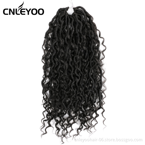 River Faux Locs Hair Red 18 Inch Factory Synthetic Goddess Faux Locs Crochet Braiding Hair Extension